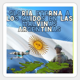 Gloria a los Caídos en las Malvinas Argentinas War of Malvinas Sticker